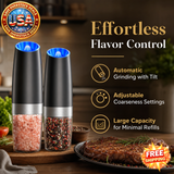 Gravity Electric Salt and Pepper Mill - Battery Powered, Adjustable