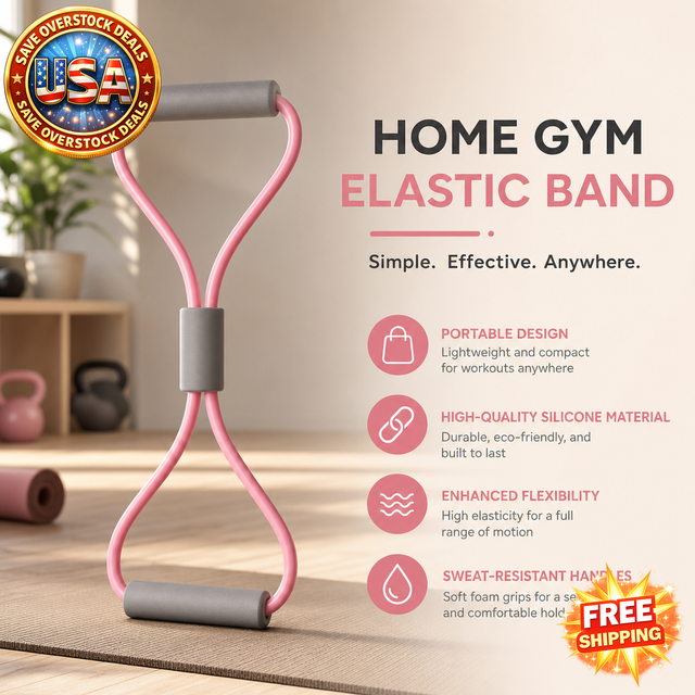 Portable 8 Shape Resistance Band for Home Gym Fitness Pilates