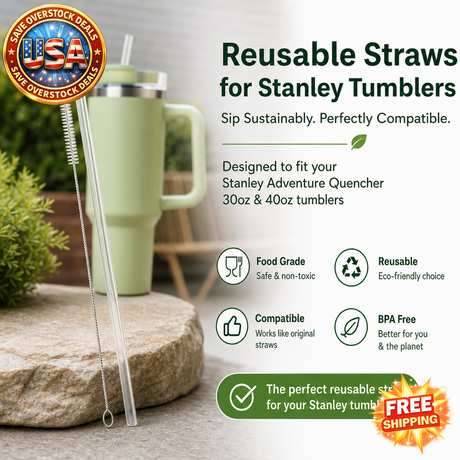 Replacement Straws for Stanley 40 oz 30 oz Tumbler, 6 Pack