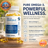 Omega-3 Fish Oil Capsules 3600mg Omega-3 for Health