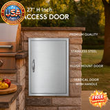 Stainless Steel BBQ Access Door for Outdoor Kitchen 20W x 27H