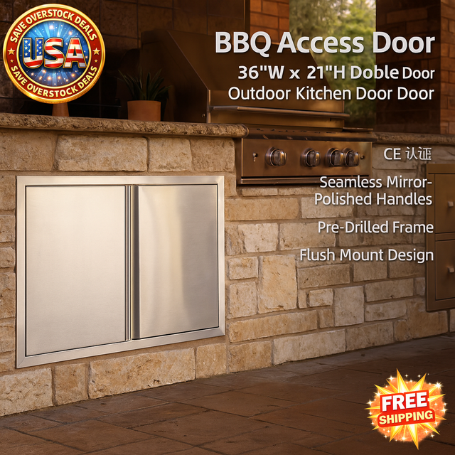 36-Inch Stainless Steel BBQ Access Door for Outdoor Kitchen