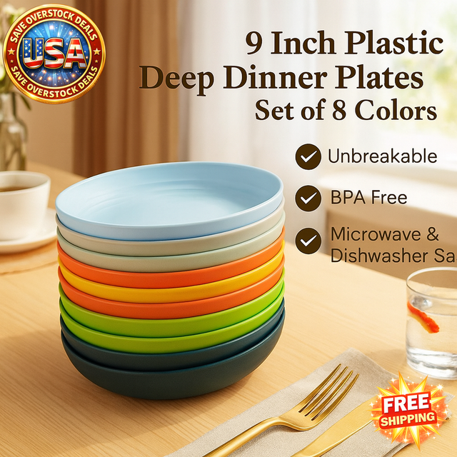 9-inch plastic outdoor dinner plates