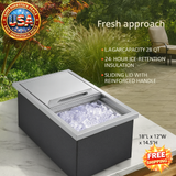 Stainless Steel Drop in Ice Chest, 40.9 qt Cooler
