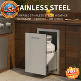 Stainless Steel Outdoor Kitchen Trash Drawer with Handle