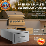 Outdoor Kitchen Drawer Cabinets - Stainless Steel, 14"x8.5"