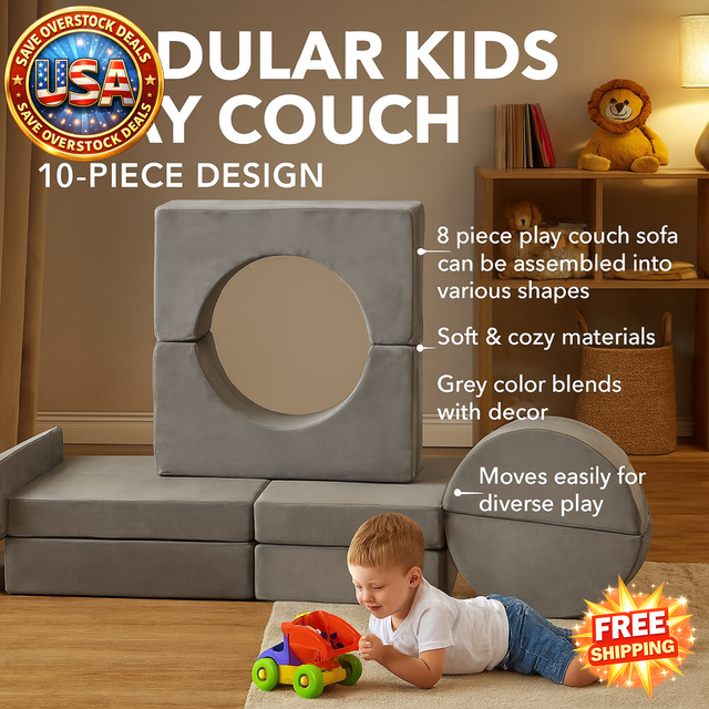 Modular Kids Play Couch - Imaginative Foam Sofa for Kids