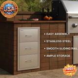 Outdoor Kitchen Drawers - Stainless Steel BBQ Storage Solution