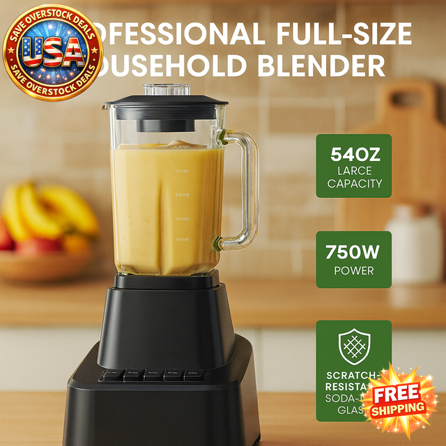 Professional Ice Cream Blender with 54-Ounce Glass Cup