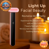 Red Light Therapy Wand for Face & Neck | 3-in-1 LED Device