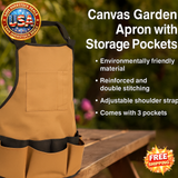 Canvas Garden Apron with Pockets for Tools and Crafts