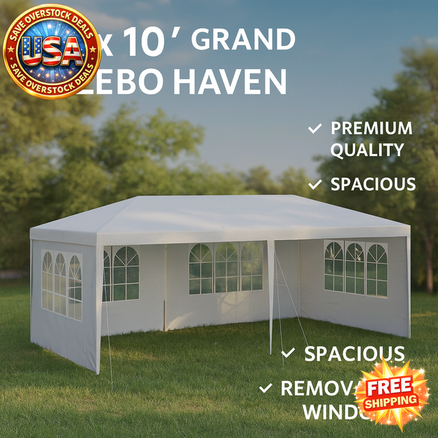 Large Canopy Party Tent 20x10 with Removable Side Walls
