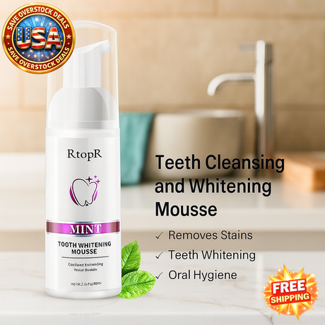 Teeth Whitening Mousse Foam for Oral Hygiene Travel Use