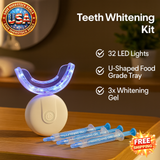 Teeth Whitening Kit with LED Light - Portable & Effective