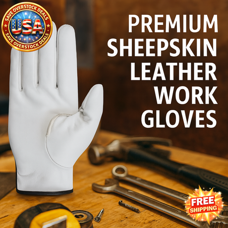 Sheepskin Leather Work Gloves for Welding and Gardening