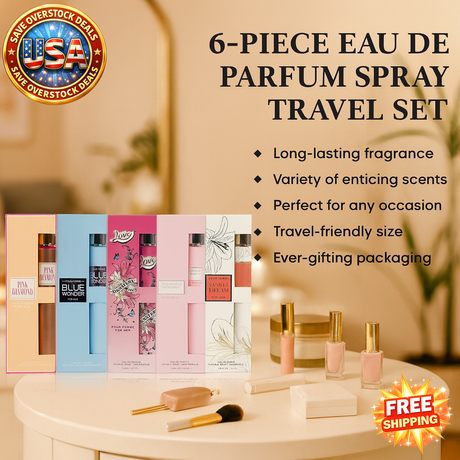 6pcs Women's Eau De Parfum Travel Set - Long Lasting Fragrance