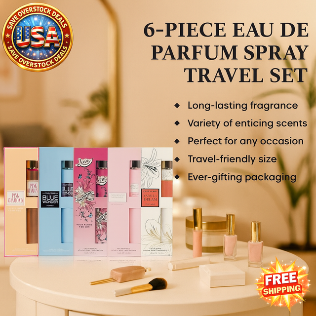 6pcs Women's Eau De Parfum Travel Set - Long Lasting Fragrance