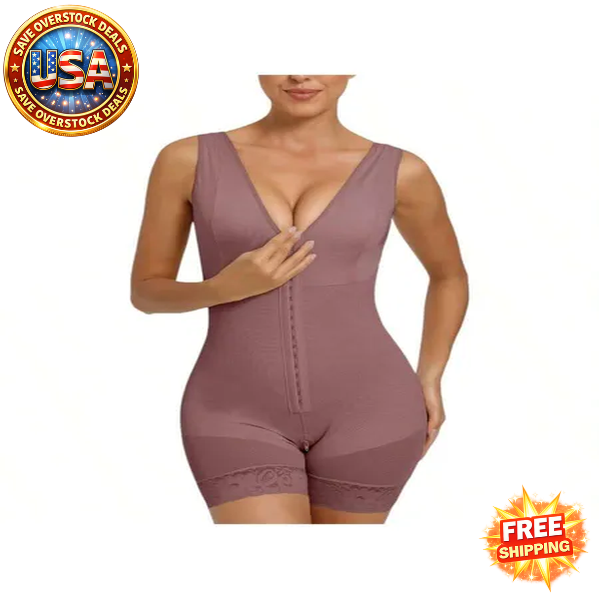 Fasjrixa Colombian Shapewear: Women’s Tummy Control Body Shaper with Zipper for Post-Surgery Support