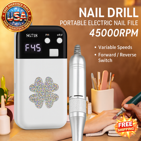 Portable Electric Nail Drill 45000RPM for Manicure