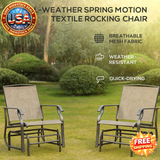 Patio Rocking Chairs - All-Weather Spring Motion, Khaki