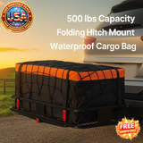 Hitch Cargo Carrier with Waterproof Bag & Net, 500 lbs