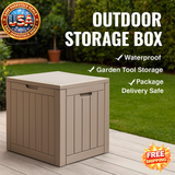 Outdoor Resin Deck Box, 31 Gallon Waterproof Storage