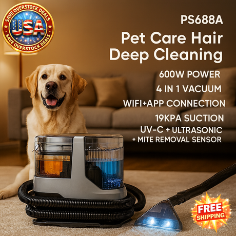PS688A Steam Vacuum Cleaner with Pet Hair Removal, 600W