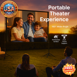 100 Inch Projector Screen with Stand for Home Theater