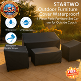 Waterproof Outdoor Furniture Cover Set, 4 Pieces