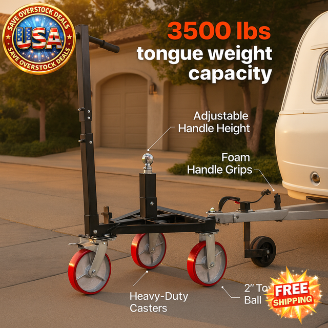 Trailer Dolly with 3500lbs Capacity & Adjustable Height
