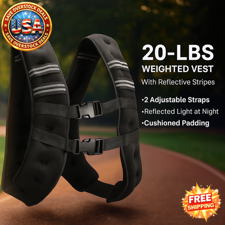 20 lbs Adjustable Weighted Vest for Strength Training