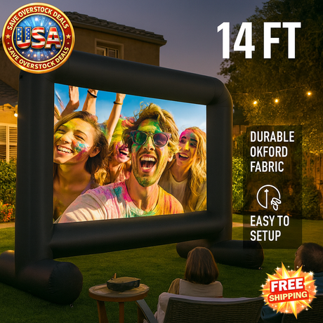 14 FT Inflatable Movie Screen for Outdoor Parties