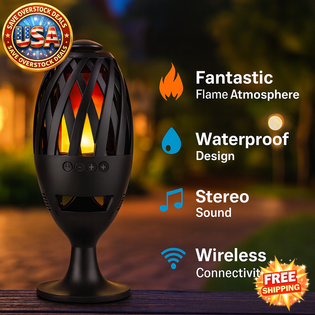 LED Flame Speakers - Waterproof Wireless Outdoor Speaker