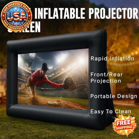 24FT Inflatable Movie Screen with 360W Blower for Outdoors