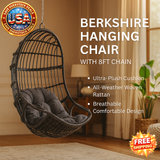 Berkshire Hanging Chair with 8ft Chain for Outdoor Relaxation