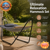 Heavy Duty Hammock with Stand for Outdoor Relaxation