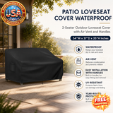 Waterproof Patio Loveseat Cover for 2-Seater Outdoor Use