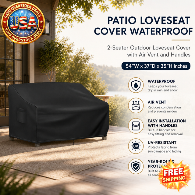 Waterproof Patio Loveseat Cover for 2-Seater Outdoor Use