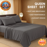 Queen 4-Piece Sheet Set - Soft & Breathable Cozy Bed Sheets