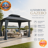 Luxembourg Gazebo - Powder Coated Outdoor Canopy
