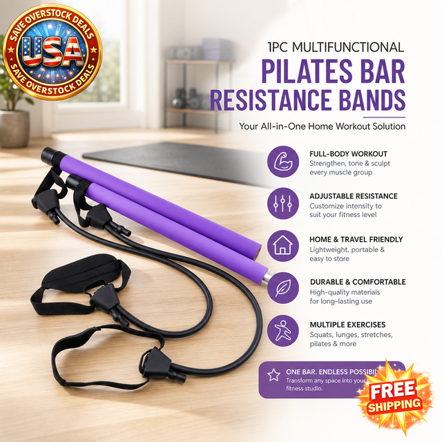 Multifunctional Resistance Band Bar for Home Fitness Pilates