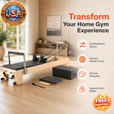 Wooden Pilates Reformer Machine with Dual Resistance