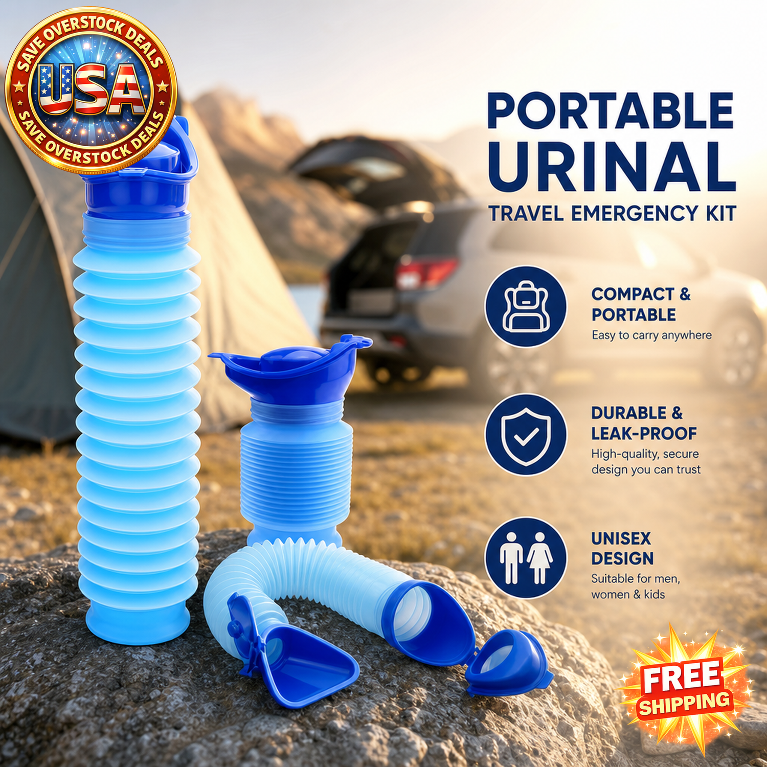 Portable Urinal for Travel Camping Car - Emergency Pee Bottle