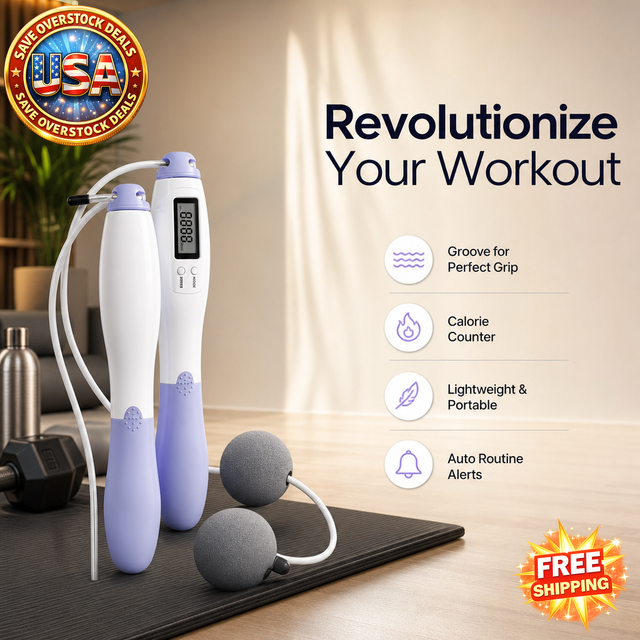 Home Gym Electronic Jump Rope - Cordless Full Body Exerciser