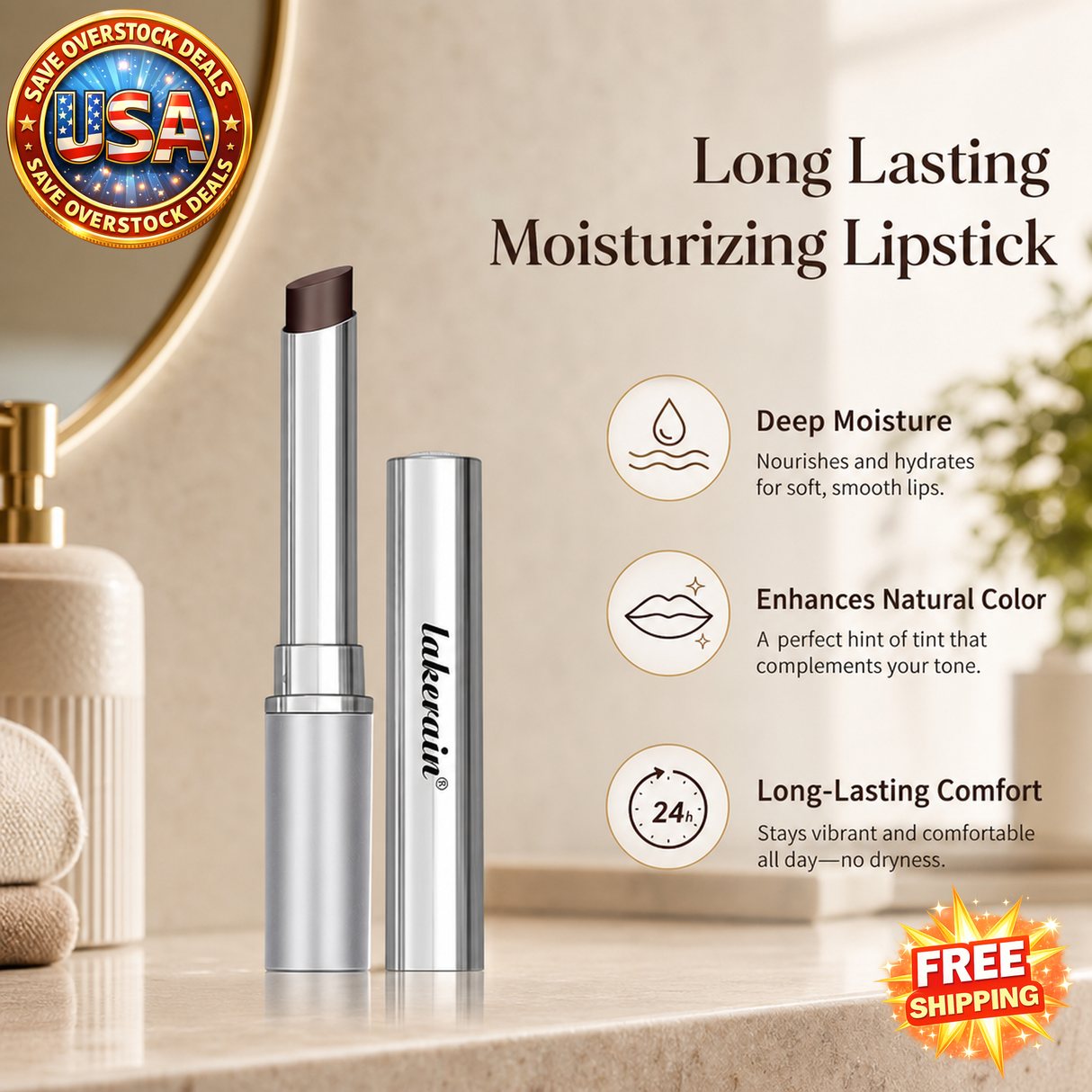 Moisturizing Lipstick Natural Lip Plumper Makeup Gloss for Lip Care