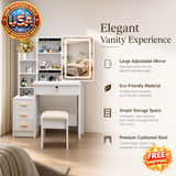 Vanity Table with Mirror and 3 Lighting Modes