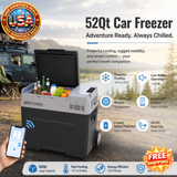 52Qt Portable Car Freezer with APP Control and Wheels