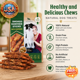 Dog Smoked Rawhide Sticks Wrapped Chicken Chew Treats