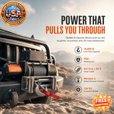 Electric Winch 18,000 lb 12V DC for Off-Road Towing