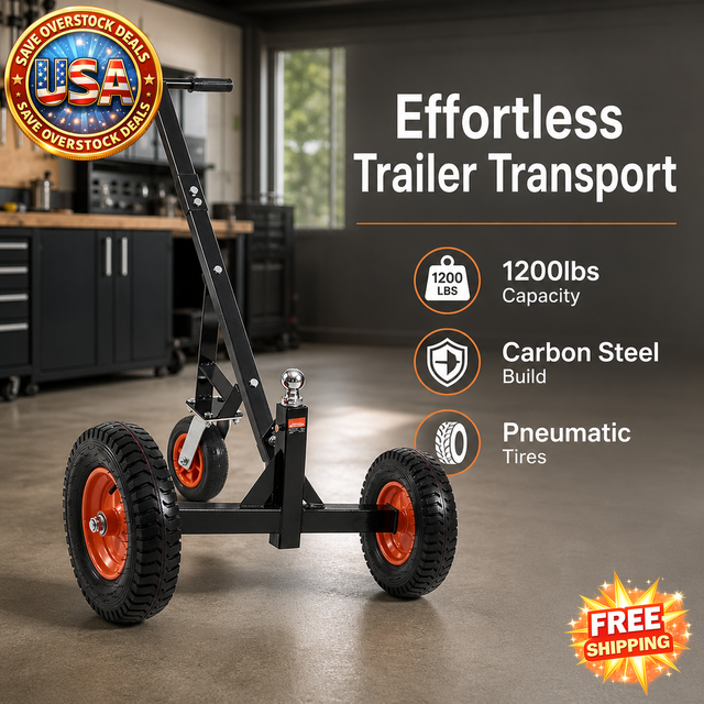 Heavy-Duty Trailer Dolly, 1200lbs Capacity, Portable Mover